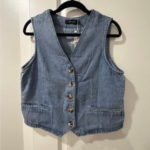Denim Button-Up Vest